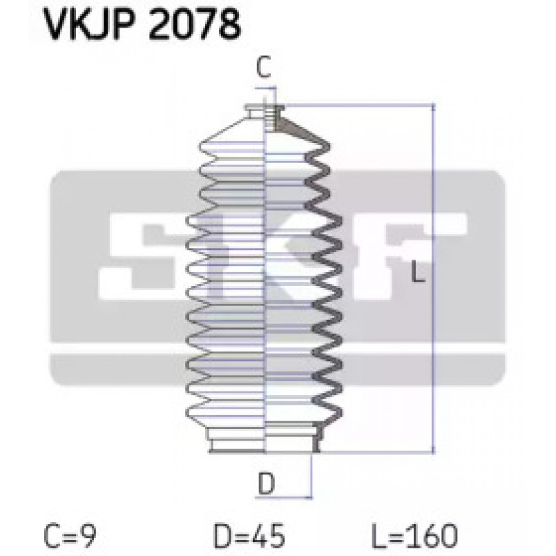 VKJP 2078 SKF - Пильовик привідного валу